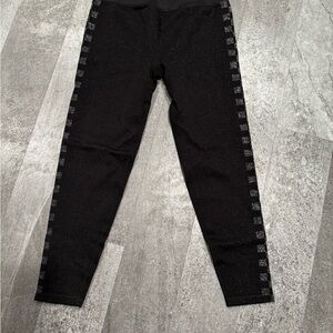 Victoria's Secret Black Leggings with Silver Accents